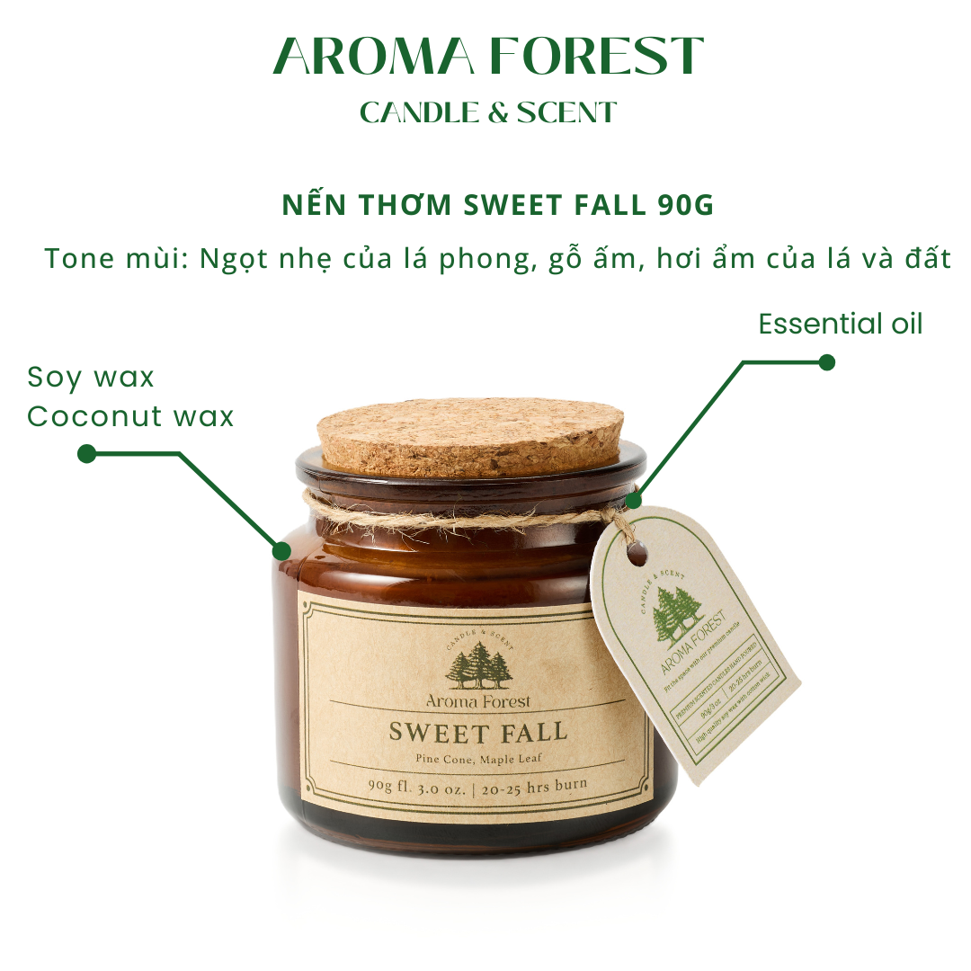 Set Quà Tặng Nến Thơm Cao Cấp Aroma Forest-Nhiều Mùi 90g – hộp mica